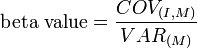 Beta value formula