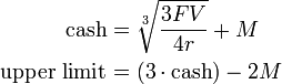 Optimal cash level (Miller-Orr model) formula