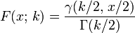 Chi-square distribution cumulative distribution function formula