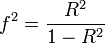 Cohen's f<sup>2</sup> effect size for an F-test formula