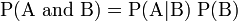 Joint probability formula