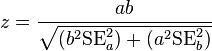 Sobel test statistic formula